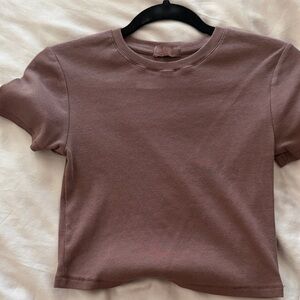 Nuuds Chocolate Cropped Rib